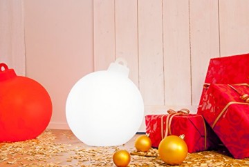 8 seasons design | Leuchtende Christbaumkugel Shining Christmas Ball (E27, Ø 33 cm, UV- & witterungsbeständig, IP44, Innen- und Außenleuchte Weihnachten) weiß - 5