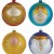 Alessi Weihnachtsbaumkugel Set 4-teilig - 4 Christbaumkugeln Maria, Josef, Jesus-Kind und Engel - 1