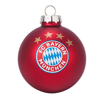 Bayern München Christbaumkugeln / Weihnachtskugeln / Christbaum Schmuck 4er-Set FCB - plus gratis Aufkleber forever München - 2