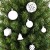 Brubaker 101-teiliges Set Weihnachtskugeln mit Baumspitze Weiß Grau Christbaumschmuck - 4