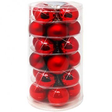 com-four® 24x Weihnachtskugeln, Christbaumkugeln aus echtem Glas für Weihnachten, Baumschmuck für den Christbaum, Ø 6 cm - 1