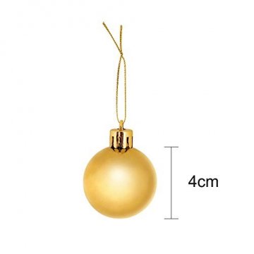 COOLWEST 24-teilig Weihnachtskugel-Set Weihnachtskugeln Christbaumkugeln Weihnachtsbaumschmuck Baumkugeln (Mehrfarbig) MEHRWEG - 3