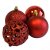 Geschenkestadl 100 Weihnachtskugeln Rot glänzend glitzernd matt Christbaumschmuck bis Ø 6 cm Baumschmuck Weihnachten Deko Anhänger - 2