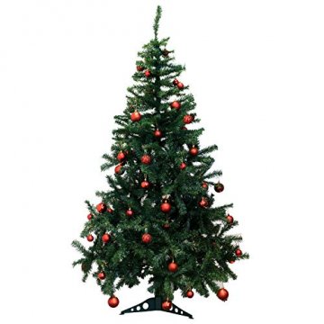 Geschenkestadl 100 Weihnachtskugeln Rot glänzend glitzernd matt Christbaumschmuck bis Ø 6 cm Baumschmuck Weihnachten Deko Anhänger - 4