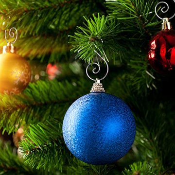 KAKOO 100er Kugelaufhänger Baumhaken S Haken Christbaumkugel Schnellaufhänger Baumkugeln Anhänger Weihnachtskugeln Metallhaken Dekohaken für Weihnachtsschmuck Christbaumschmuck - 2