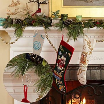 KAKOO 100er Kugelaufhänger Baumhaken S Haken Christbaumkugel Schnellaufhänger Baumkugeln Anhänger Weihnachtskugeln Metallhaken Dekohaken für Weihnachtsschmuck Christbaumschmuck - 4