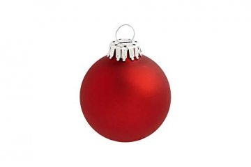 KREBS & SOHN 12er Set Glas Christbaumkugeln - Weihnachtsbaum Deko zum Aufhängen - Weihnachtskugeln 8 cm - Rot Sterne - 6