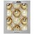 KREBS & SOHN 12er Set Glaskugeln - Weihnachtsbaumschmuck zum Aufhängen - Christbaumkugeln Sortiment - Gold Elfenbein - 1