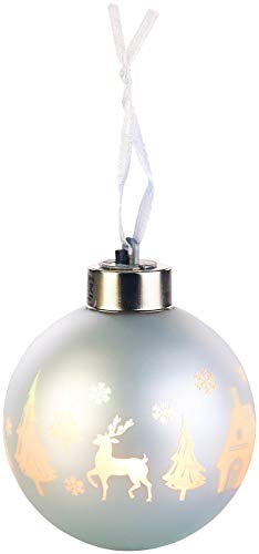 Lunartec LED Weihnachtskugel: Christbaumkugeln mit Farbwechsel-LEDs, Ø 8cm, 4er-Set (LED Weihnachtskugeln kabellos) - 6