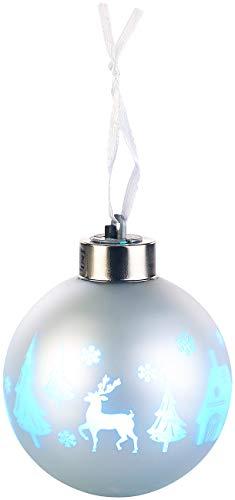 Lunartec LED Weihnachtskugel: Christbaumkugeln mit Farbwechsel-LEDs, Ø 8cm, 4er-Set (LED Weihnachtskugeln kabellos) - 7