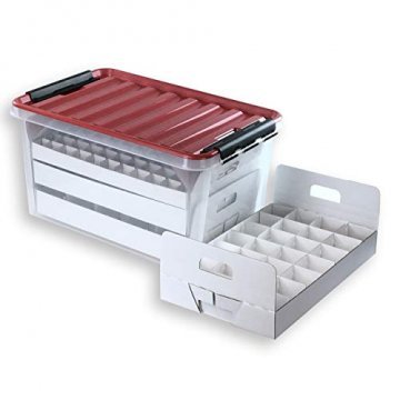 Quality-Collection Top-Box Compact - Aufbewahrungsbox für Christbaumkugeln - 1
