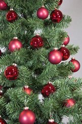 Riffelmacher 69581 Christbaumkugeln für Weihnachten, Baumkugeln aus Glas 31-teilig, Rot - 1