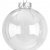 Rund klar 6 X Glas Christbaumkugeln Kugeln/Box, 8 cm, Christbaumschmuck - 1