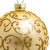 Sikora Highlights 4er Set ausgefallene Christbaumkugeln aus Glas Gold, Größe:8 cm, Farbe/Modell:Modell Florenz Gold - 3