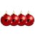 Sikora Highlights 4er Set ausgefallene Christbaumkugeln aus Glas Rot, Größe:8 cm, Farbe/Modell:Modell New York rot - 2