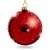 Sikora Highlights 4er Set ausgefallene Christbaumkugeln aus Glas Rot, Größe:8 cm, Farbe/Modell:Modell New York rot - 1