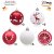 Victor's Workshop Weihnachtskugeln 20tlg.6cm Christbaumkugeln Weihnachtsbaumschmuck Plastik Weihnachten Deko mit Anhänger für Party Weihnachtsdeko Oh Hirsch Thema Rot Weiss MEHRWEGVERPACKUNG - 3