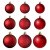 Wohaga® 70 Stück Weihnachtskugeln inkl. Transportbox Christbaumkugeln Baumschmuck Weihnachtsbaumschmuck Baumkugeln-Set, Farbe:Rot - 2