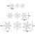 108 Fensterdeko Schneeflocken Schneeflocken Fensterbilder Abnehmbare Fensterdeko Statisch Haftende PVC Aufkleber für Weihnachts-Fenster Dekoration, Türen ,Schaufenster, Vitrinen, Glasfronten - 3