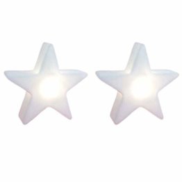 2 x Leuchte Stern 11,5 cm LED Beleuchtung Licht Dekoration Weihnachten Sterne - 1