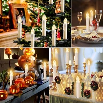 20/30/40er LED Lichterkette Kabellos Weihnachtskerzen Christbaumschmuck Weihnachtsbaumbeleuchtung 30*milchweisse Hülle - 3