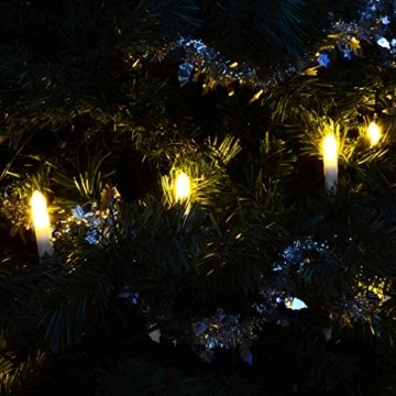 30er LED Lichterkette Weihnachtsbaumbeleuchtung für Innen Christbaumkerzen XMAS - 5