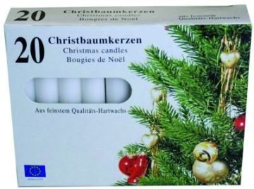 40 Christbaumkerzen - Baumkerzen - weiß - 1