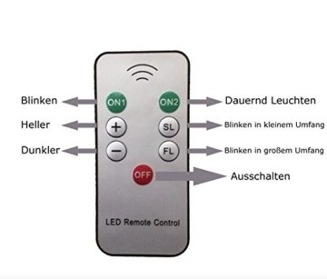 40er Christbaumkerzen Kabellos Warmweiß Flammenlos Weihnachtsbaum Lichterkette mit Fernbedienung - 2