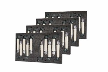 40x Mini kabellose LED Mini Christbaumkerzen LED Christbaumkerzen Basis-Set mit Kerzen und IR-Fernbedienung Wasserdichte LED Weihnachtskerzen mit LED Kerzen (40 er) - 6