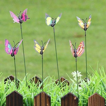 50 stücke Künstliche Dekorative Schmetterling Rasen Garten Decor Landschaft Indoor Outdoor Ornamente Patio Ornamente Hof Pflanzer Blumengarten Christbaumschmuck - 5