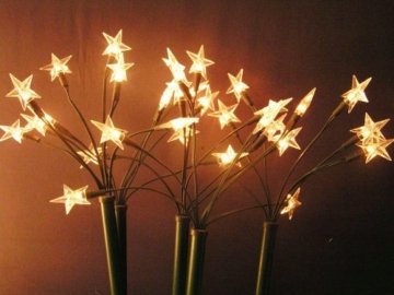 5x LED Leuchtstäbe 30 LED´s Warmweiß 44cm Sterne Sternenstäbe - 1