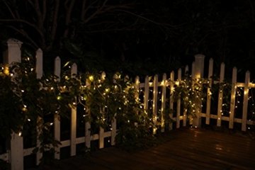 600er LED 15m Eisregen Lichterkette Lichtervorhang Eiszapfen Außen Innen Deko für Garten Party Hochzeit Strombetrieben mit Stecker Gresonic [Energieklasse A+] (Warmweiß, Dauerlicht) - 4