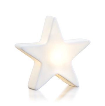 8 seasons design - Kleiner LED Stern Shining Star Micro S (12 cm, batteriebetrieben, kabellos, Tischdekoration, Weihnachtsdeko, leuchtendes Sternchen) weiß - 1