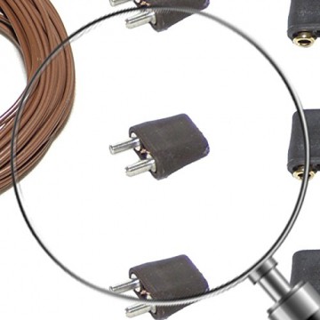 Alfred Kolbe Krippen AM 11 Weihnachtskrippen-Zubehör-Set 5m Kabel, 3 Stecker und 3 Steckverbindungen für 3,5-12 V Beleuchtung - 3