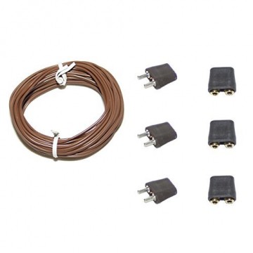 Alfred Kolbe Krippen AM 11 Weihnachtskrippen-Zubehör-Set 5m Kabel, 3 Stecker und 3 Steckverbindungen für 3,5-12 V Beleuchtung - 1