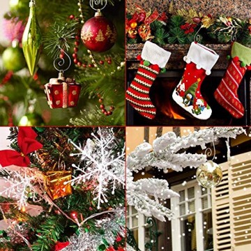 APERIL Weihnachtsverzierungs-Haken, Edelstahlhaken für Weihnachtsschmuck & Christbaumschmuck (160 Pcs, 2 Inch, 4 Farben) - 7