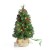 artplants.de Künstlicher Mini Weihnachtsbaum BUKAREST, LED's, geschmückt, 75 Zweige, 45cm, Ø 25cm - Kunst Tannenbaum - Deko Christbaum - 1