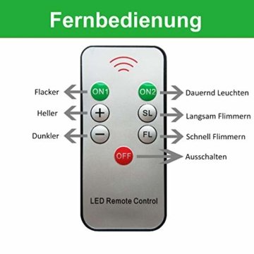 Aufun LED Weihnachtskerzen 30 Stück LED Kerzen Weihnachtskerzen mit Fernbedienung Warmweiß LED Kerzen Outdoor Weinachten LED für Weihnachtsbaum, Weihnachtsdeko, Hochzeitsdeko, Party, Feiertag - 4