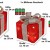 Bambelaa! 3er Led Deko Geschenke Leucht Boxen Timer Weihnachts Dekoration Weihnachtsdeko Beleuchtet Deko Weihnachten (Rot) - 2