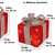 Bambelaa! 3er Led Deko Geschenke Leucht Boxen Timer Weihnachts Dekoration Weihnachtsdeko Beleuchtet Deko Weihnachten (Rot) - 3