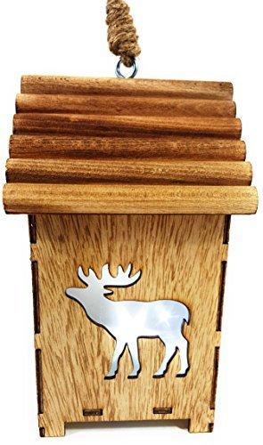 Bambelaa! LED Leuchthaus Hirsch Weihnachtsdeko Holz Weihnachtsbeleuchtung innen kabellos Weihnachten Haus - 5