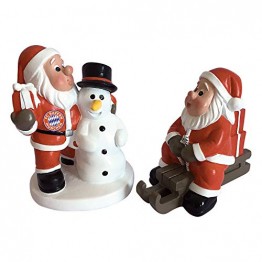 Bayern München Weihnachtsfigur 2er Set Wichtel, Zwerg kompatibel FCB - Plus Lesezeichen I Love München - 1
