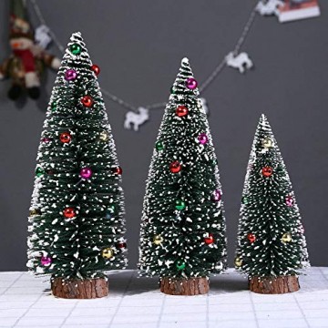 Bescita Weihnachtsbaum künstlich Desktop Mini Christbaum Tannenbaum Weihnachts Deko Home Wohnzimmer Decoration Christmas Gifts (15CM) - 4