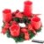 Britesta LED-Weihnachtskranz: Adventskranz mit roten LED-Kerzen, rot geschmückt (Kerzenkranz) - 1