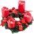 Britesta Tannenkranz: Adventskranz, rot, 4 rote LED-Kerzen mit bewegter Flamme (Weihnachtskranz) - 2