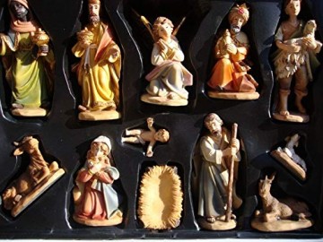 BTV Große Premium Krippenfiguren 12 -TLG. Set, hochwertige Ausführung und feine Mimik, handbemalt - Premium Figuren für große Holz Weihnachtskrippe Zubehör - 7