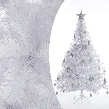 Casaria Weihnachtsbaum 180 cm Ständer künstlicher Tannenbaum Christbaum Baum Tanne Weihnachten Christbaumständer PVC Weiß - 3