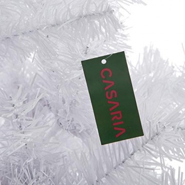 Casaria Weihnachtsbaum 180 cm Ständer künstlicher Tannenbaum Christbaum Baum Tanne Weihnachten Christbaumständer PVC Weiß - 4