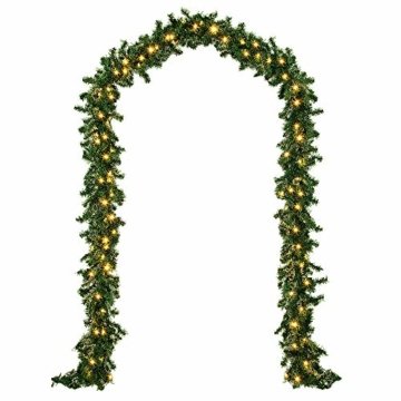 Casaria Weihnachtsgirlande I 10m I 200 LED's I In & Outdoor I Tannengirlande Tannenzweiggirlande Weihnachtsdeko - 3