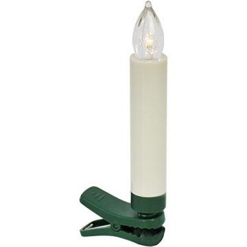 com-four® 20x LED Kerzen als Weihnachtsbeleuchtung, Christbaumkerzen mit Klemme, kabellos mit Fernbedienung (20 Stück) - 8